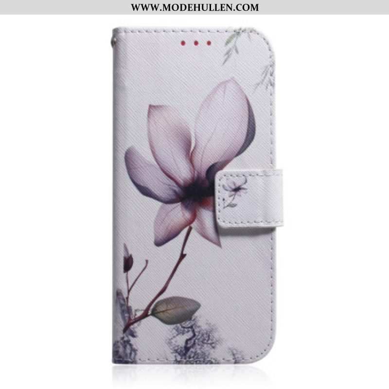 Flip Case Für Google Pixel 7 Pro Pinke Blume