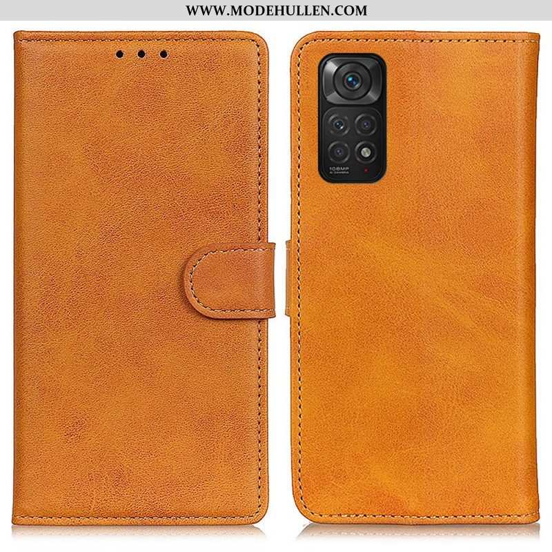 Flip Case Für Xiaomi Redmi Note 11 / 11S Retro-mattledereffekt