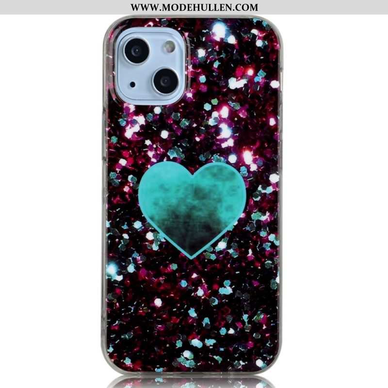 Handyhülle Für iPhone 14 Glitzerherz