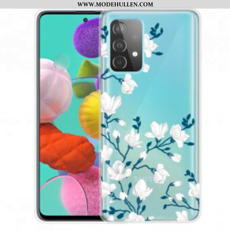 Hülle Für Samsung Galaxy A52 4G / A52 5G / A52s 5G Weiße Blumen