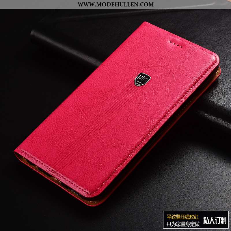 Hülle Xiaomi Mi Max 3 Lederhülle Luxus Silikon Mini Rot Schutz Rote