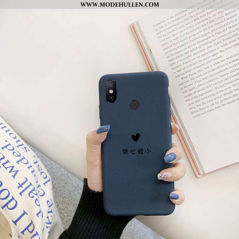 Hülle Xiaomi Mi Max 3 Silikon Nubuck Anti-sturz Case Handy Trend Einfach Dunkelblau