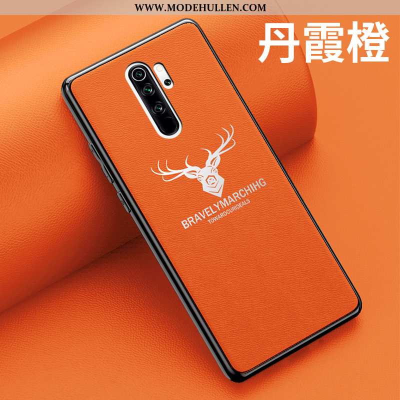 Hülle Xiaomi Redmi Note 8 Pro Nubuck Persönlichkeit Mode Überzug Mini Handy Trend Orange