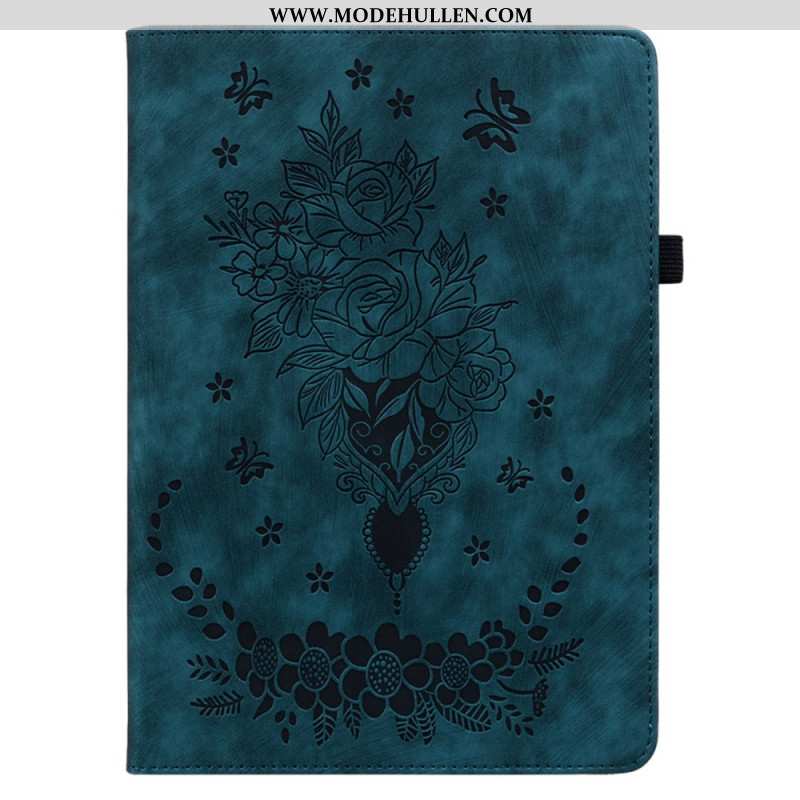 Case Für Samsung Galaxy Tab S9 Plus Schmetterlinge Und Rosen