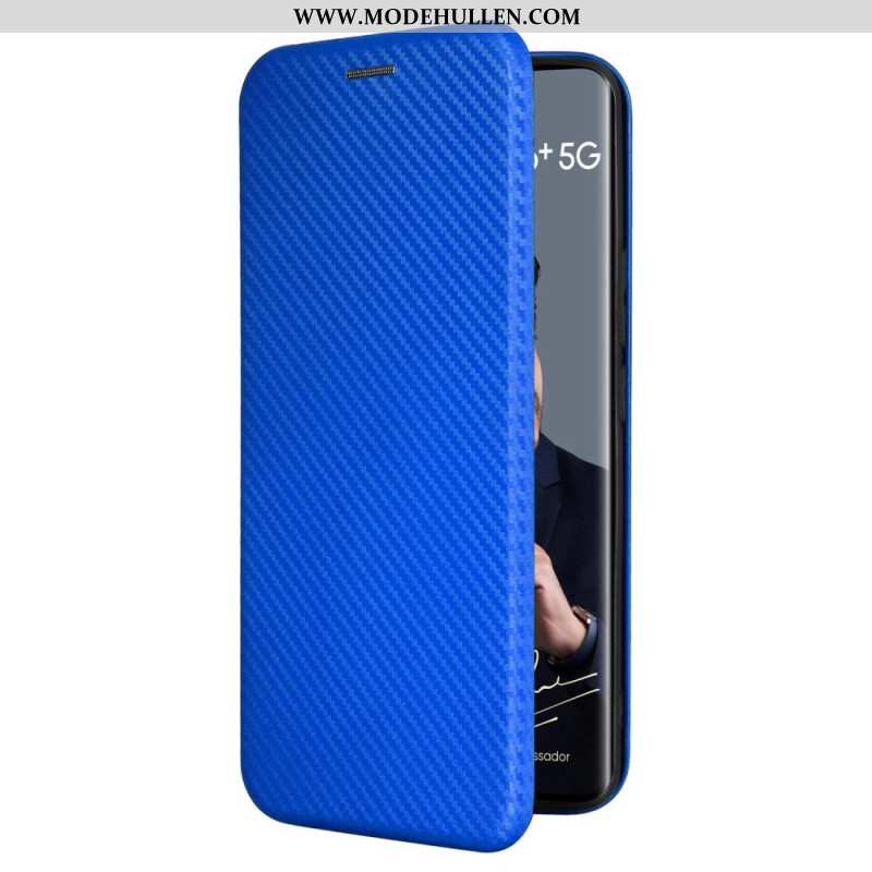 Flip Case Für Realme 12 Pro / 12 Pro Plus Kohlefaser