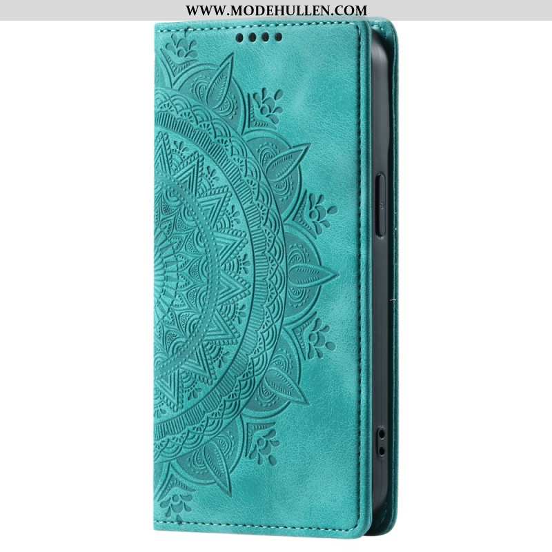 Flip Case Für Samsung Galaxy S24 Fe Mandala-wildleder-effekt