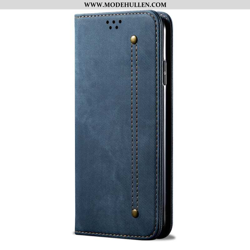 Flip Case Samsung Galaxy M55 5g Jeansstoff