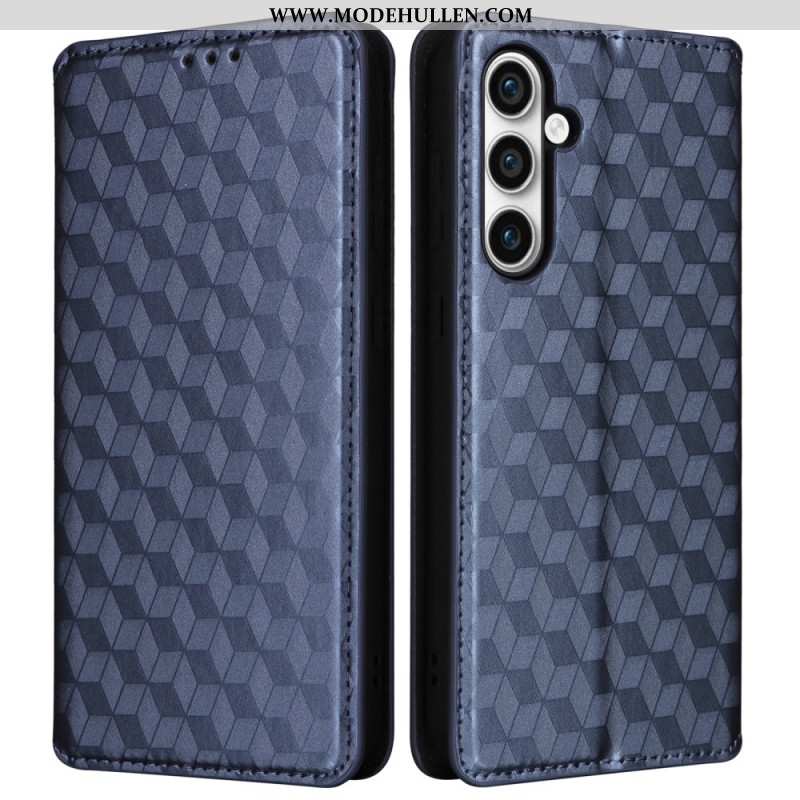 Flip Case Samsung Galaxy S24 Fe Rautenmuster