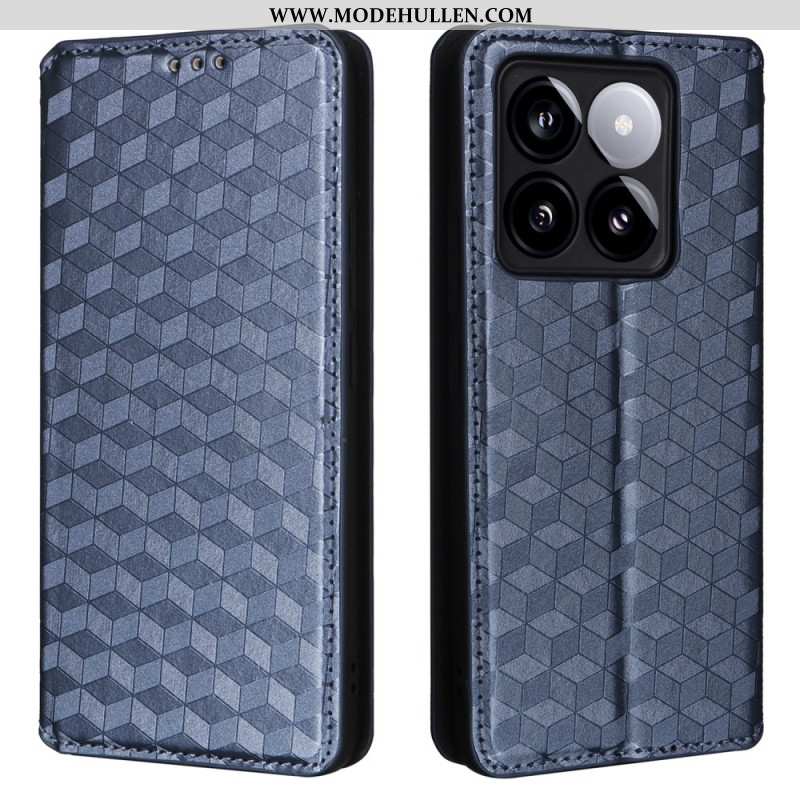 Flip Case Xiaomi 14t 3d-würfel