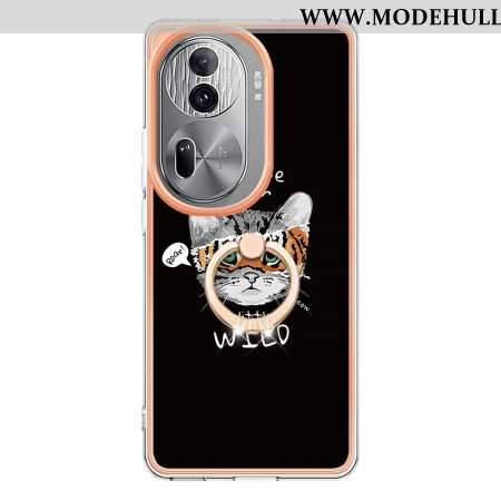 Hülle Für Oppo Reno 11 Pro 5g Ring-support-katzen- Und Tigermuster