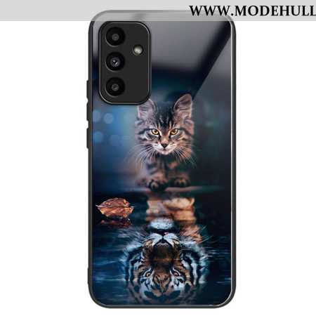 Hülle Für Samsung Galaxy A15 5g Gehärtetes Glas Mit Katze Und Tiger