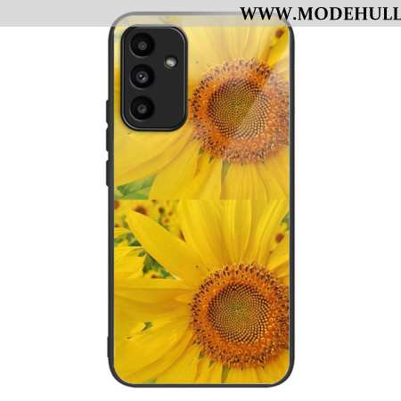 Hülle Für Samsung Galaxy A15 5g Sonnenblumen Aus Gehärtetem Glas