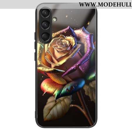 Hülle Für Samsung Galaxy A16 5g Farbiges Roséfarbenes Gehärtetes Glas