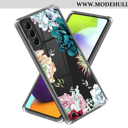 Hülle Für Samsung Galaxy S24 5g Transparentes Blumenmuster