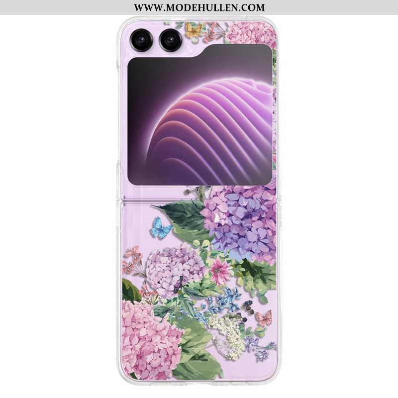 Hülle Für Samsung Galaxy Z Flip 5 Transparente Blumen