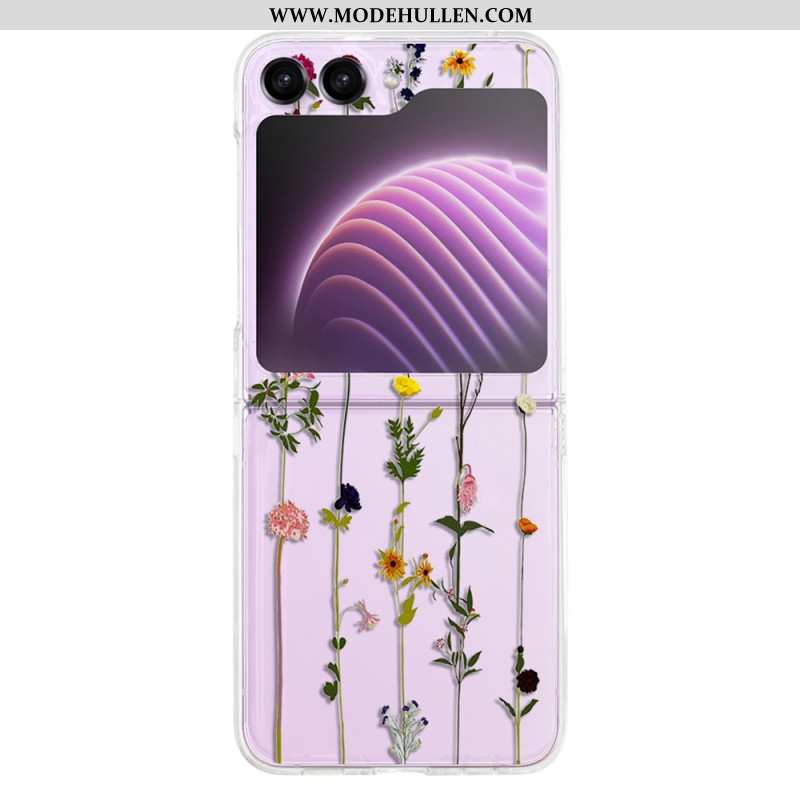 Hülle Für Samsung Galaxy Z Flip 5 Transparente Kleine Blumen