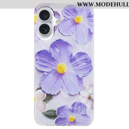 Hülle Für iPhone 16 Lila Blumen