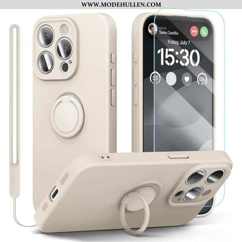 Hülle Für iPhone 16 Pro Flüssigsilikonarmband