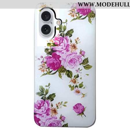 Hülle Für iPhone 16 Rosa Blumen