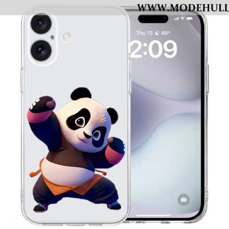 Hülle Für iPhone 16 Transparenter Panda-rand