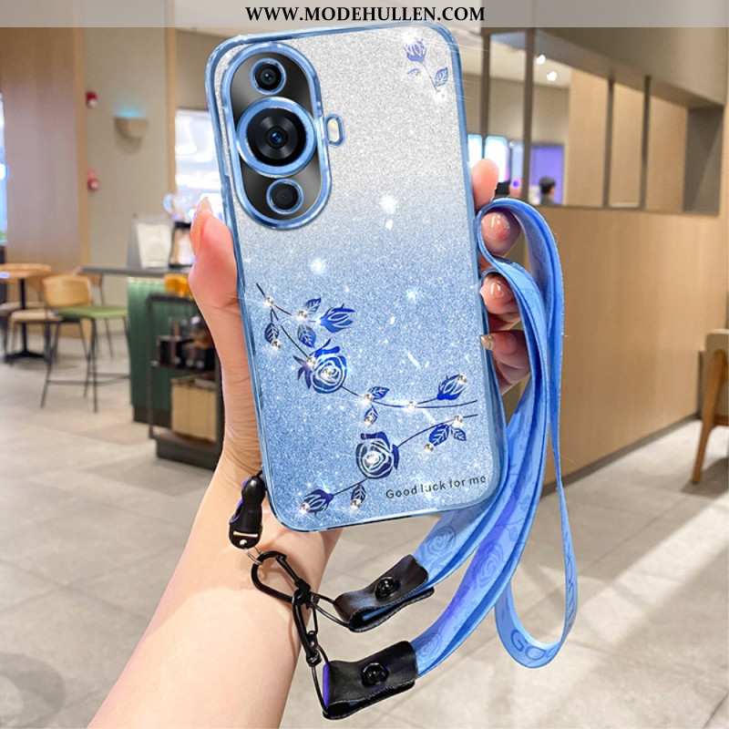 Hülle Huawei Nova 11 Pro Strass-pailletten Mit Riemen