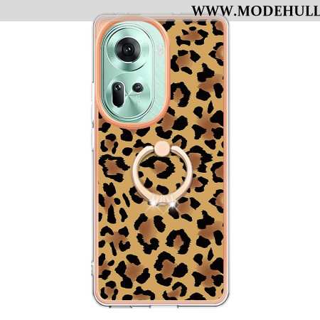 Hülle Oppo Reno 11 5g Handyhülle Ringhalter Mit Leopardenmuster