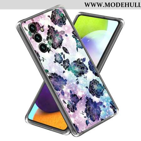 Hülle Samsung Galaxy A15 5g Handyhülle Lila Blumen