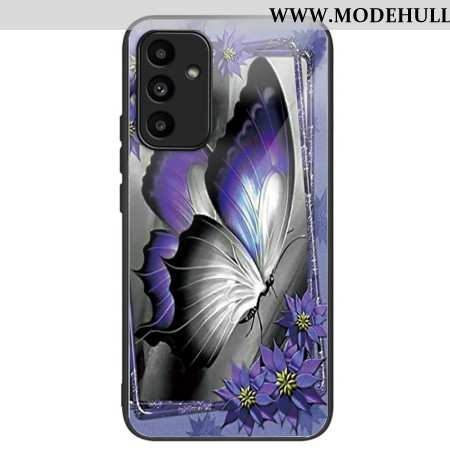 Hülle Samsung Galaxy A15 5g Lila Schmetterlings-hartglas