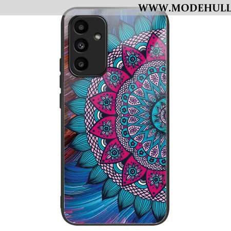 Hülle Samsung Galaxy A15 Handyhülle Mandala-gehärtetes Glas