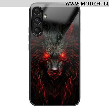 Hülle Samsung Galaxy A16 5g Handyhülle Red Wolf Gehärtetes Glas