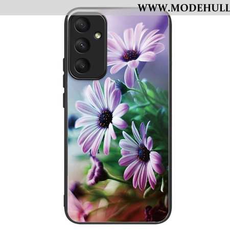 Hülle Samsung Galaxy A55 5g Gehärtetes Glas Mit Violetter Chrysantheme