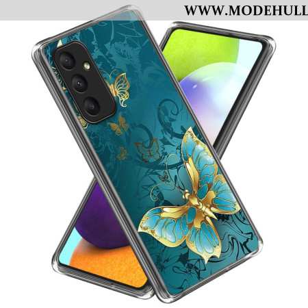 Hülle Samsung Galaxy A55 5g Goldenes Schmetterlingsmuster