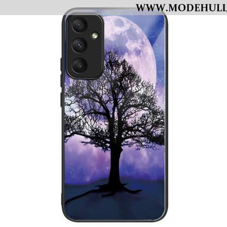 Hülle Samsung Galaxy A55 5g Handyhülle Baum Und Mond Gehärtetes Glas