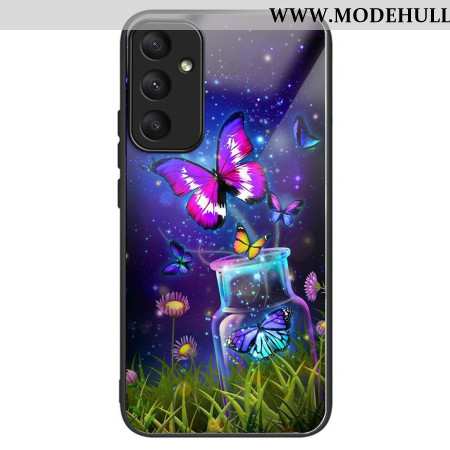 Hülle Samsung Galaxy A55 5g Handyhülle Flasche Und Schmetterling Aus Gehärtetem Glas