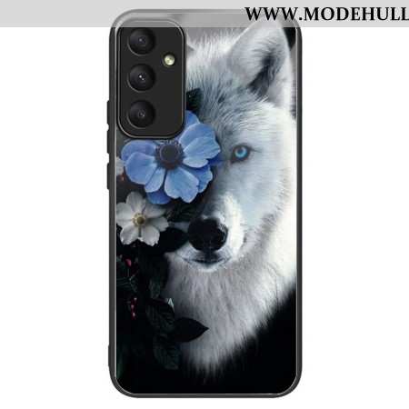 Hülle Samsung Galaxy A55 5g Wolfsblumenmuster Aus Gehärtetem Glas