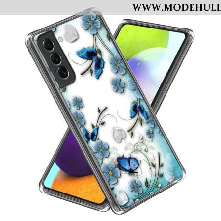 Hülle Samsung Galaxy S24 5g Handyhülle Schmetterlinge Und Blumen