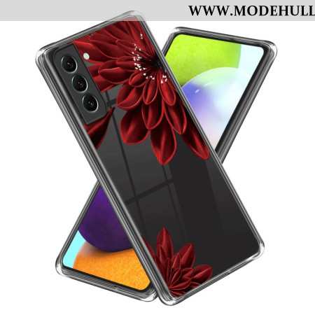 Hülle Samsung Galaxy S24 5g Handyhülle Transparente Rote Blume