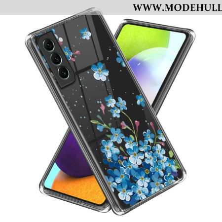 Hülle Samsung Galaxy S24 Plus 5g Handyhülle Blaue Blumen