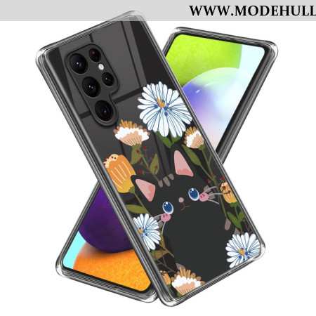 Hülle Samsung Galaxy S24 Ultra 5g Blumen Und Katze