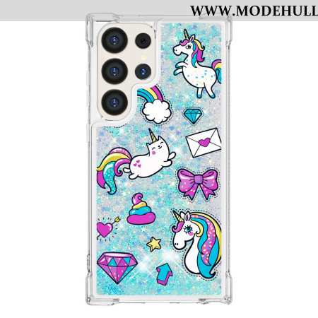 Hülle Samsung Galaxy S24 Ultra 5g Handyhülle Einhorn- Und Diamantglitter