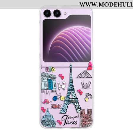 Hülle Samsung Galaxy Z Flip 5 Handyhülle Transparentes Paris