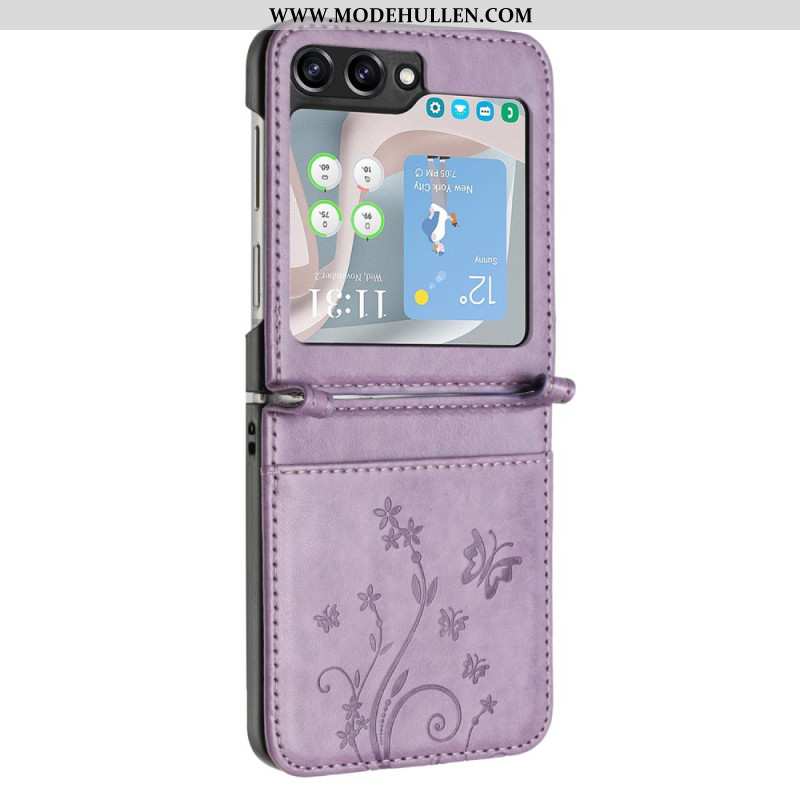 Hülle Samsung Galaxy Z Flip 6 Handyhülle Schmetterlinge Und Blumen