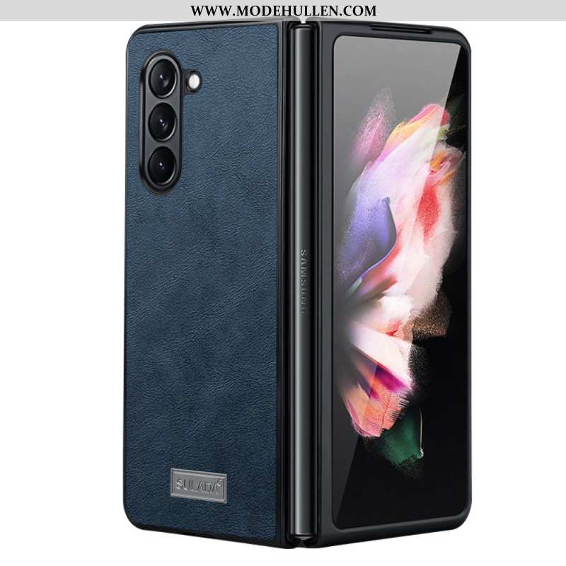 Hülle Samsung Galaxy Z Fold 5 Handyhülle Elegance Leder Abeel