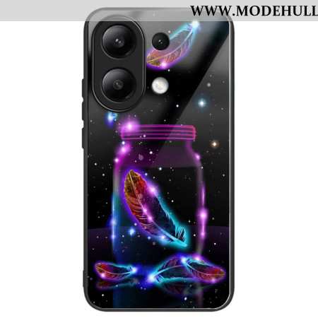 Hülle Xiaomi Redmi Note 13 4g Fluoreszierende Feder Aus Gehärtetem Glas