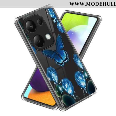 Hülle Xiaomi Redmi Note 13 Pro 4g Blaue Schmetterlinge Und Blumen