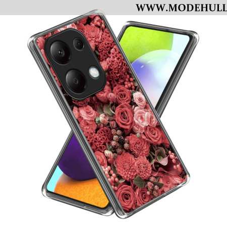 Hülle Xiaomi Redmi Note 13 Pro 4g Handyhülle Rote Und Rosa Blumen