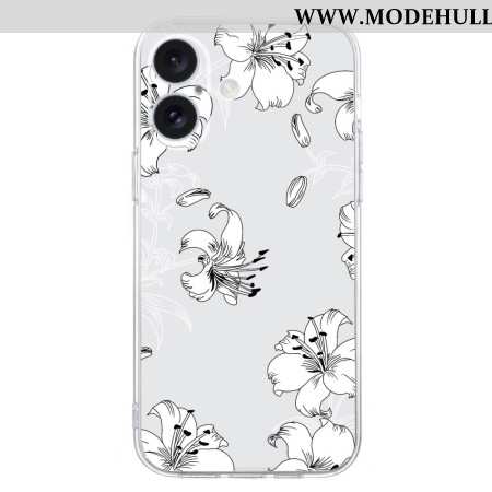 Hülle iPhone 16 Plus Handyhülle Weiße Blumen