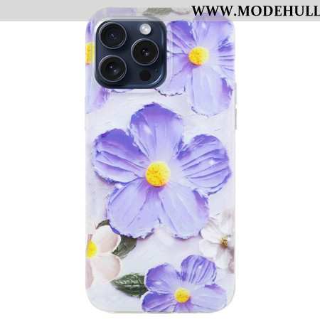 Hülle iPhone 16 Pro Max Handyhülle Lila Blumen