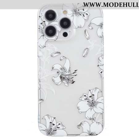 Hülle iPhone 16 Pro Max Handyhülle Weiße Blumen