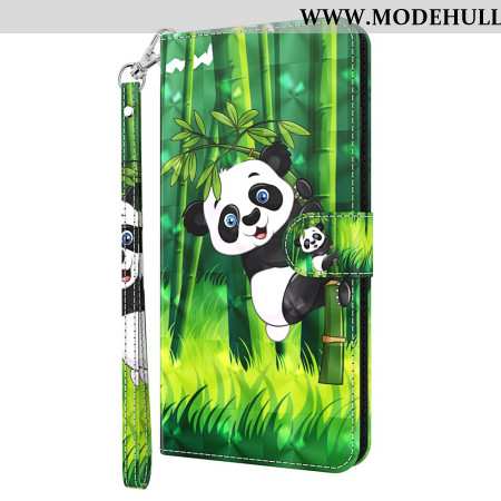 Lederhüllen Für Google Pixel 8 Pro Panda Bamboo Mit Riemen